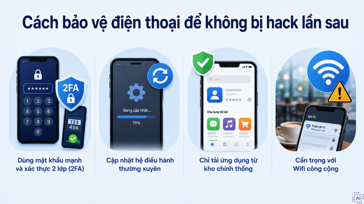 Cách bảo vệ điện thoại để không bị hack lần sau