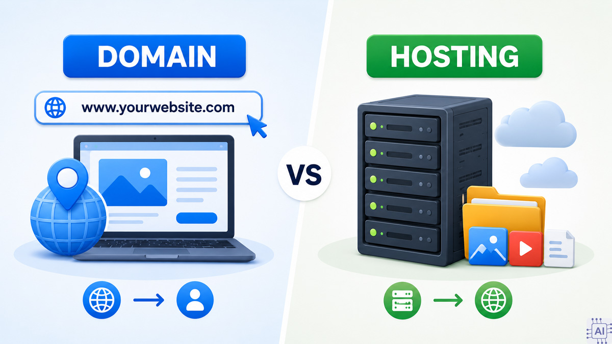 Khác nhau giữa Domain và Hosting