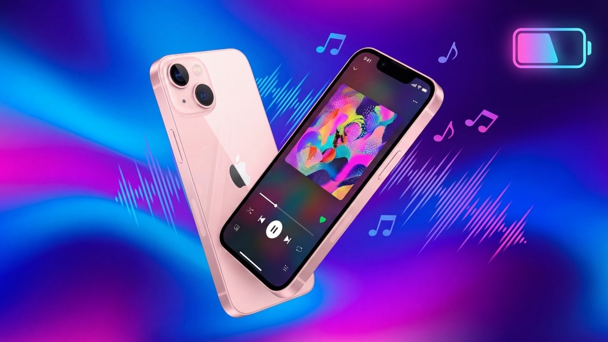 Có thể duy trì trạng thái nghe nhạc iPhone 13 lên đến 75 giờ