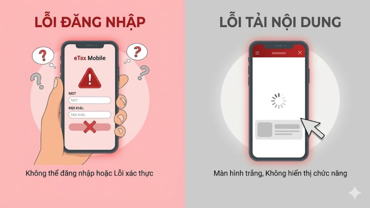 Dấu hiệu nhận biết eTax Mobile bị lỗi