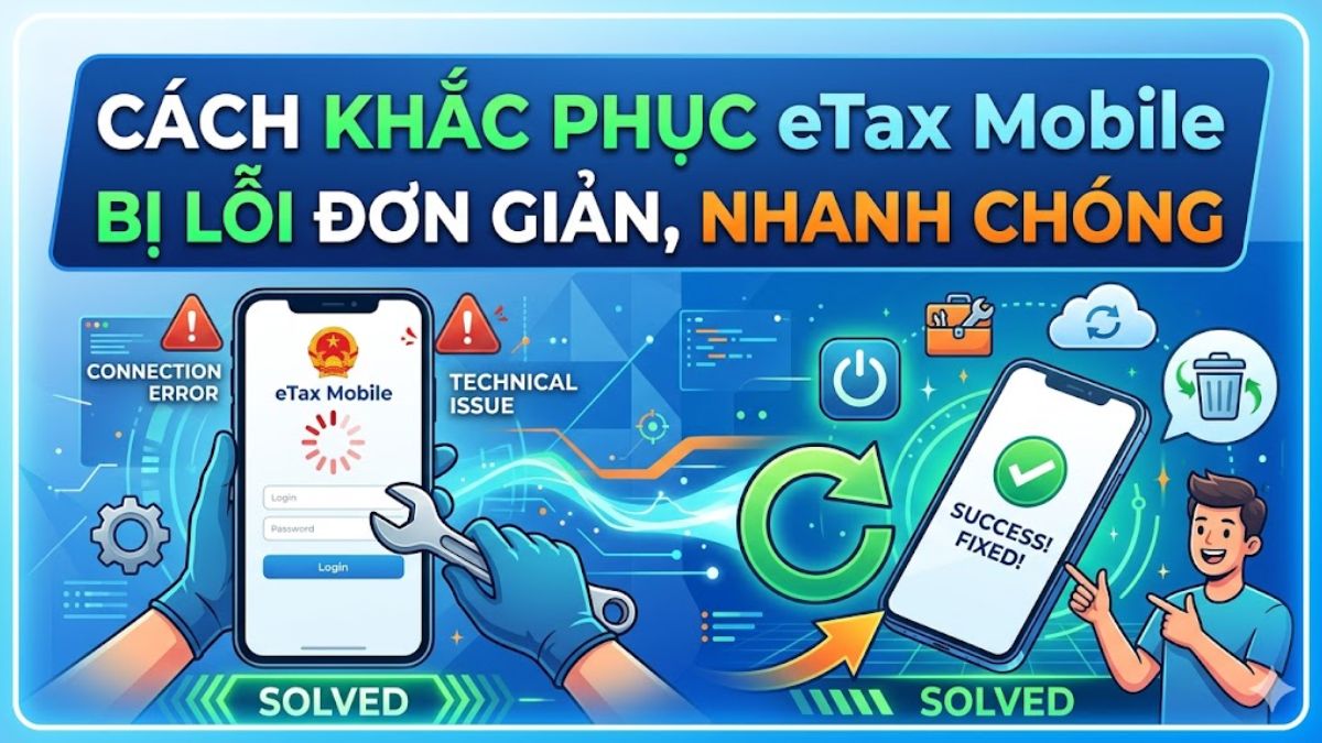 Cách khắc phục eTax Mobile bị lỗi đơn giản, nhanh chóng