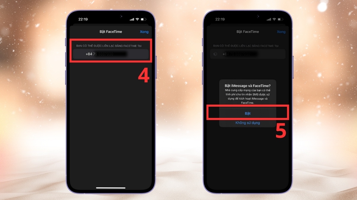 Thực hiện kích hoạt FaceTime để nghe gọi