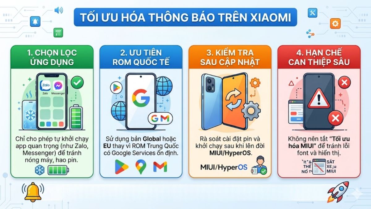 Lưu ý quan trọng khi xử lý lỗi chậm thông báo