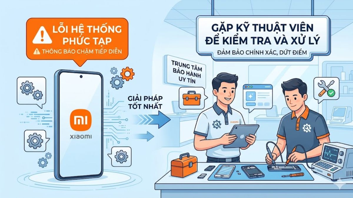 Mang Xiaomi đi sửa chữa nếu lỗi không được khắc phục