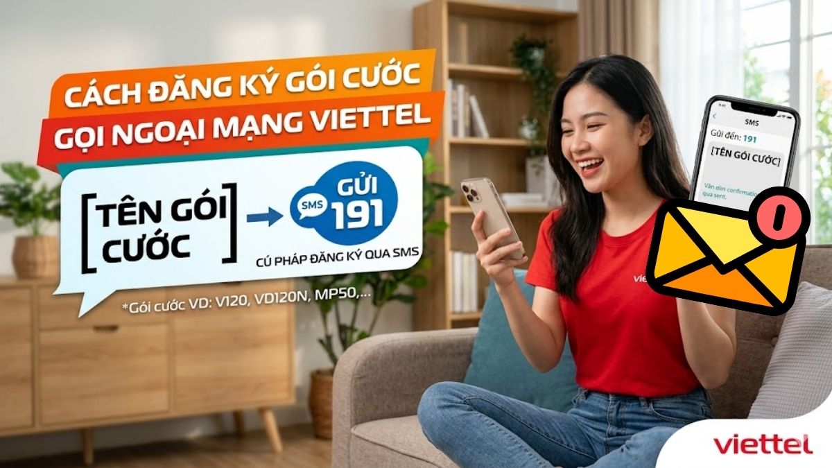 Cách đăng ký gói cước gọi ngoại mạng Viettel qua SMS
