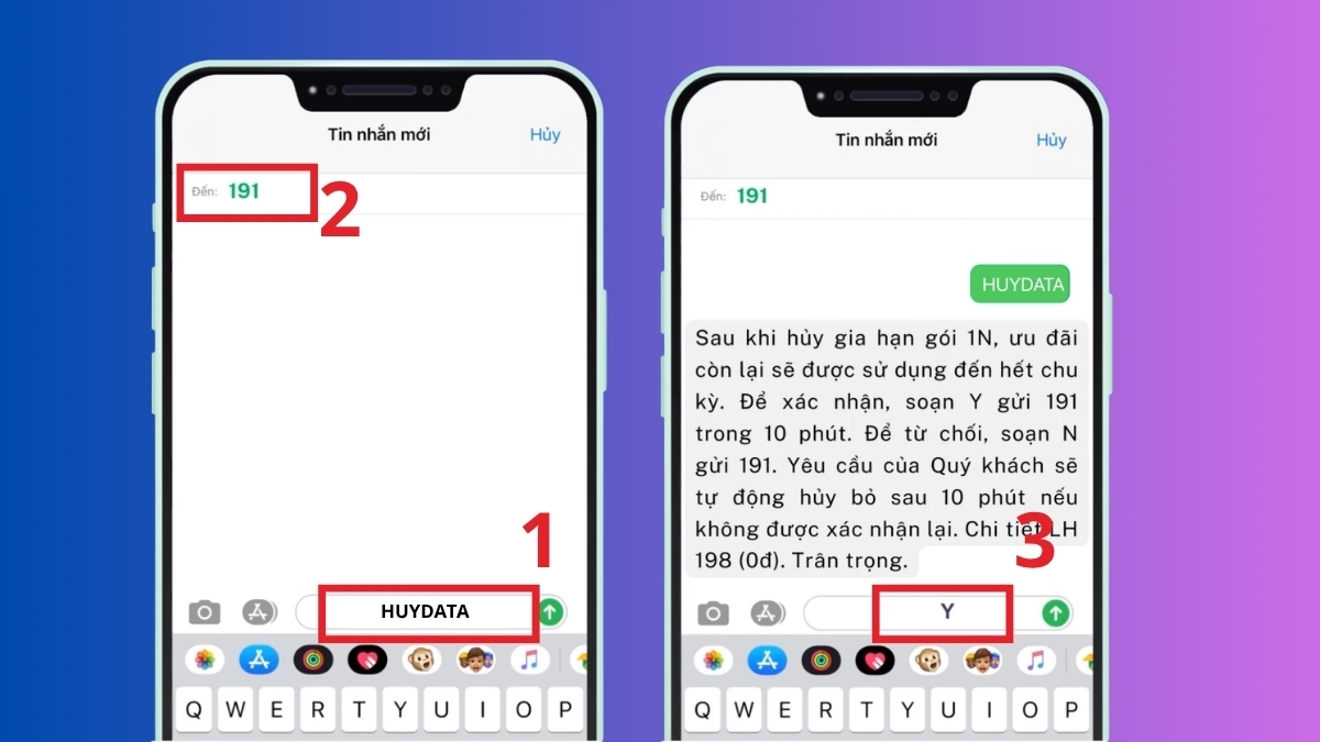 Hủy gói cước Viettel nhanh chóng qua đầu số 191