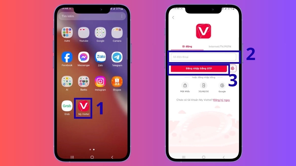 Đăng nhập app My Viettel