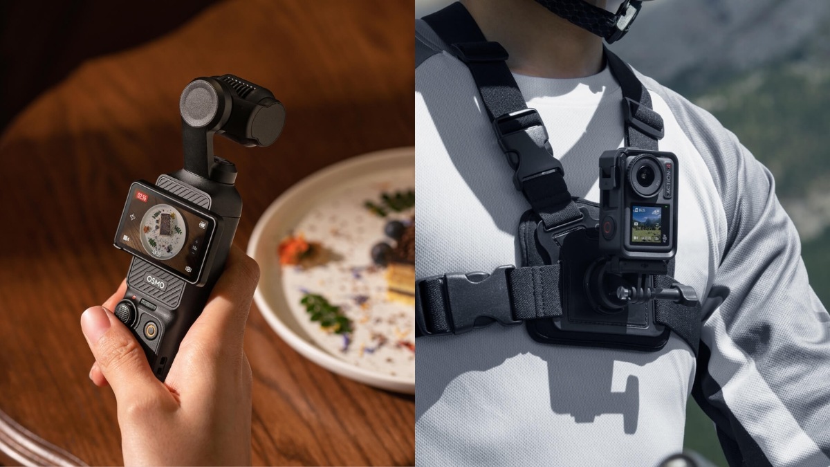 Thiết kế của Gimbal DJI OSMO 3 và DJI Action 4