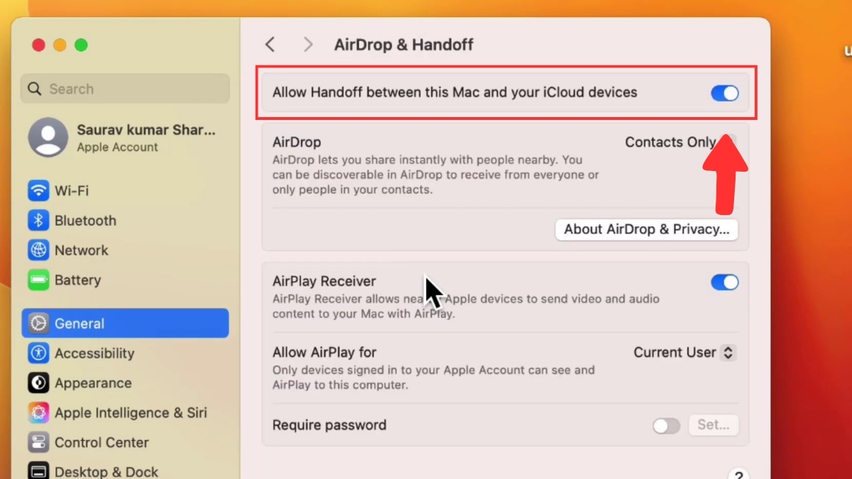 Kích hoạt tính năng Handoff trên MacBook