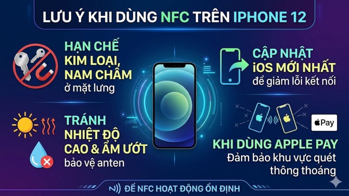 Những điều cần lưu ý khi sử dụng NFC trên iPhone 12