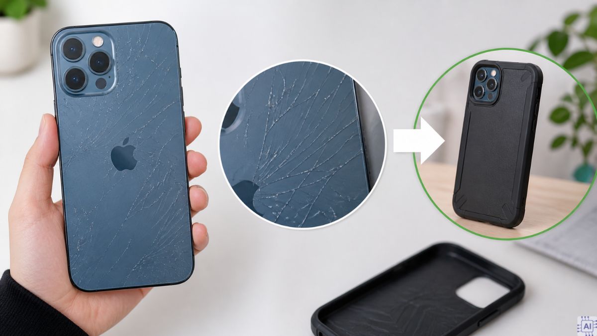 Sử dụng ốp lưng nếu iPhone 12 Pro Max nứt mặt lưng nhẹ