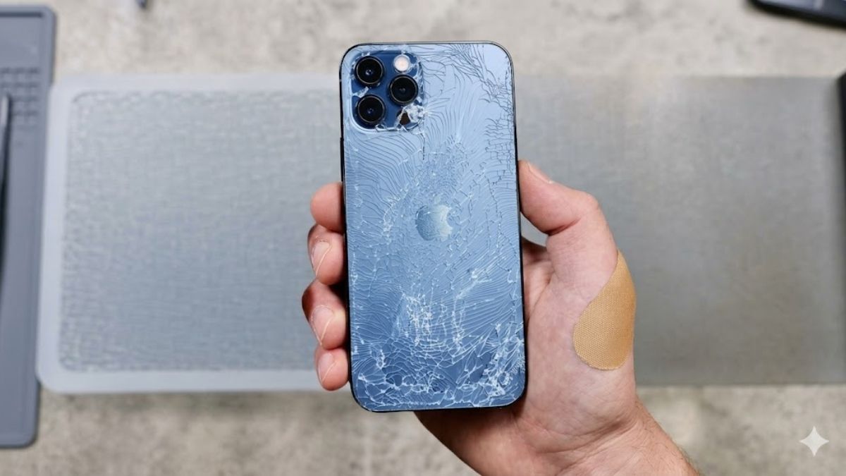 Thay kính lưng cho iPhone 12 Pro Max bị vỡ nghiêm trọng