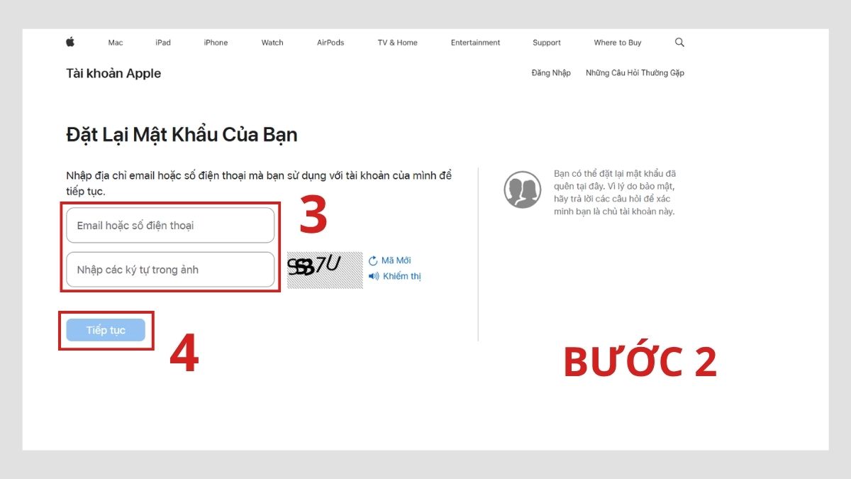 Nhập email và mã xác minh