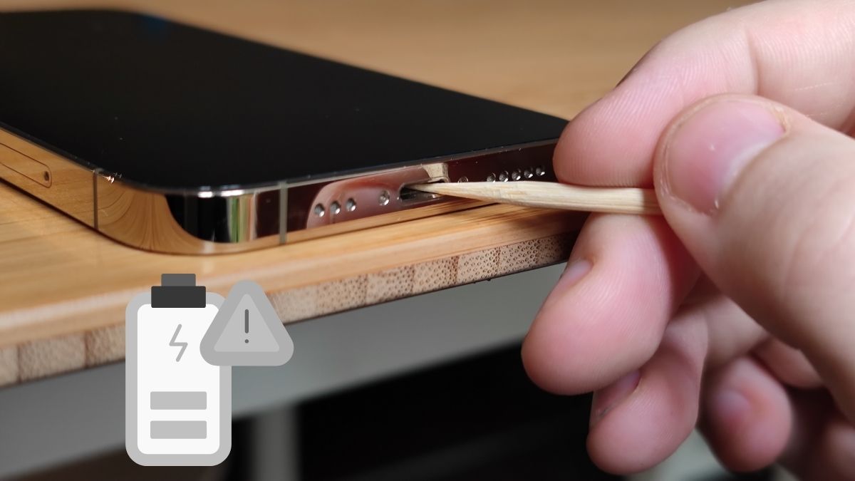 Cổng sạc bẩn làm iPhone không nhận sạc