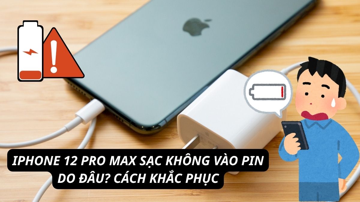 iPhone 12 Pro Max sạc không vào pin do đâu? Cách khắc phục