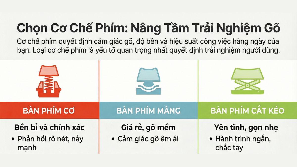 Cơ chế phím và cảm giác gõ