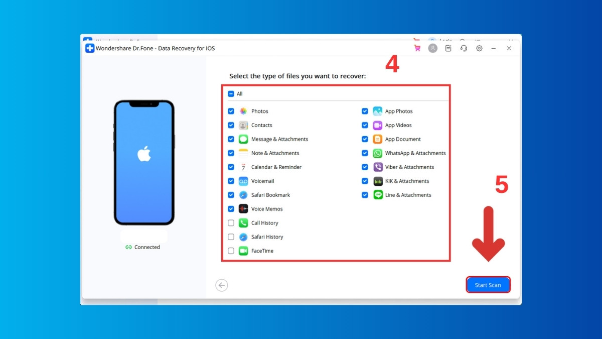 Lựa chọn khu vực cần khôi phục (Nguồn ảnh: Internet)