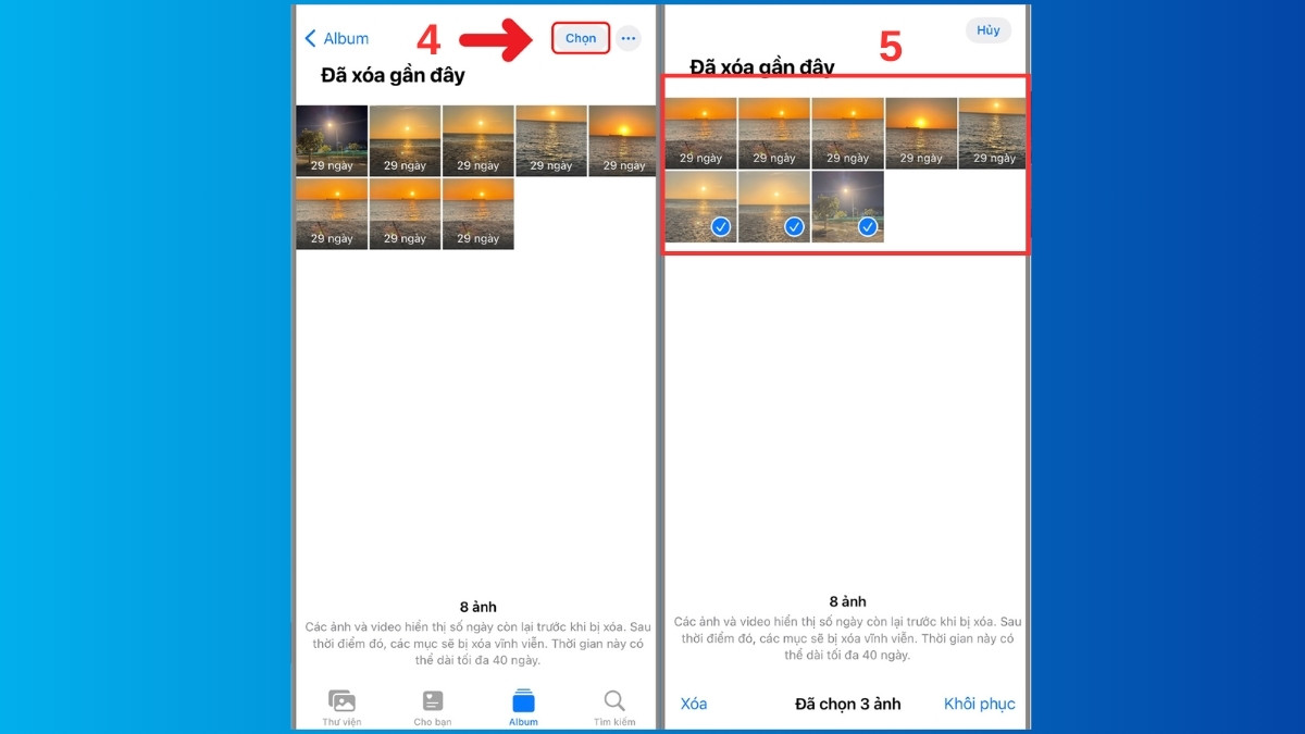 Chọn ảnh cần khôi phục (Nguồn ảnh: Internet)