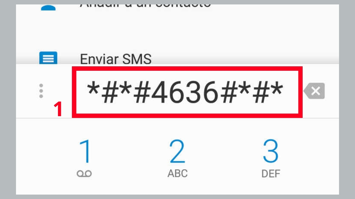 Mở ứng dụng gọi và nhập *#*#4636#*#*