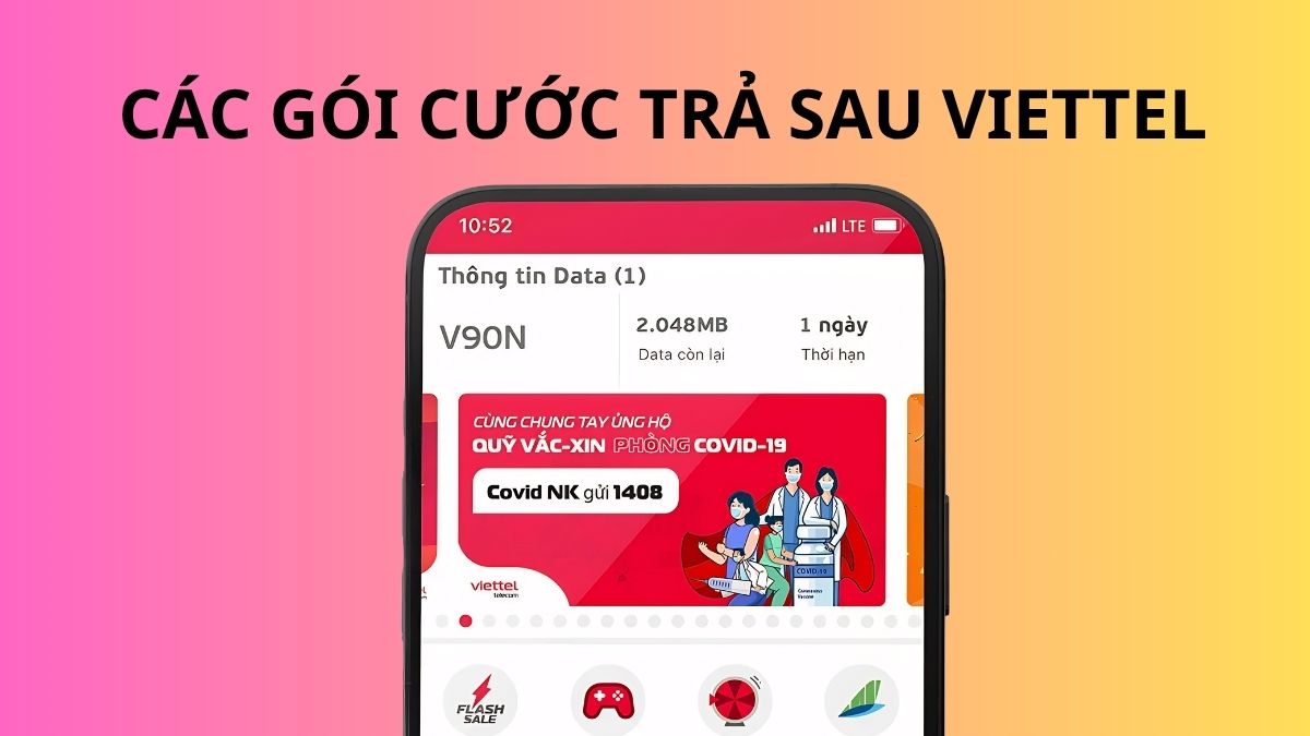 Các gói cước trả sau Viettel