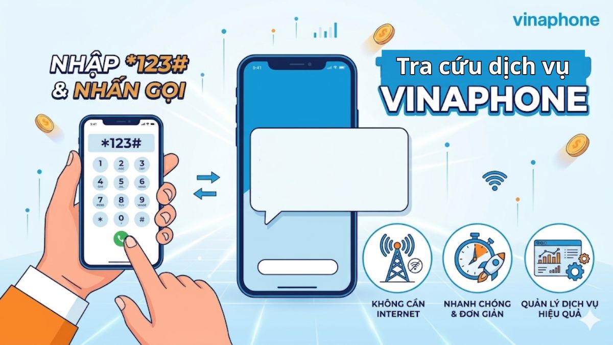 Tra cứu dịch vụ VinaPhone qua quay số USSD *123#