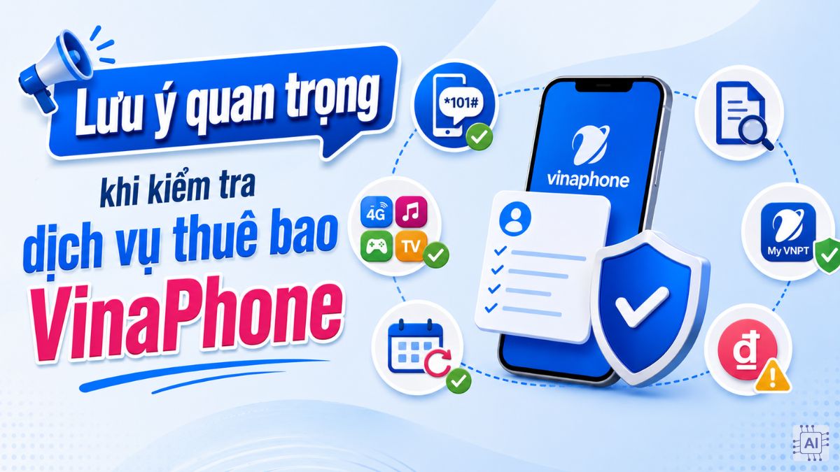 Lưu ý kiểm tra kỹ dịch vụ để tránh phát sinh cước phí