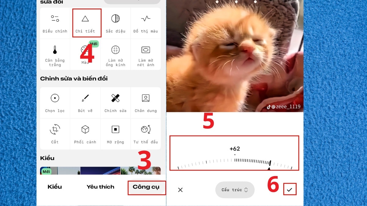 Tăng độ nét cho ảnh trên Snapspeed