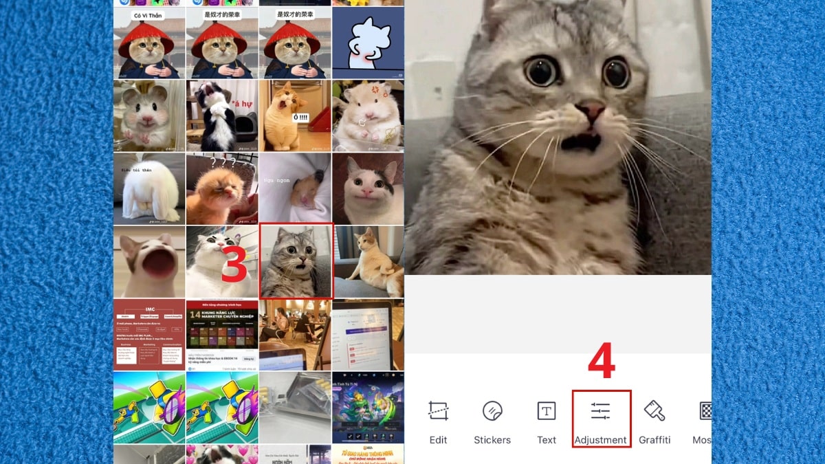 Bắt đầu chỉnh ảnh trên app Pitu