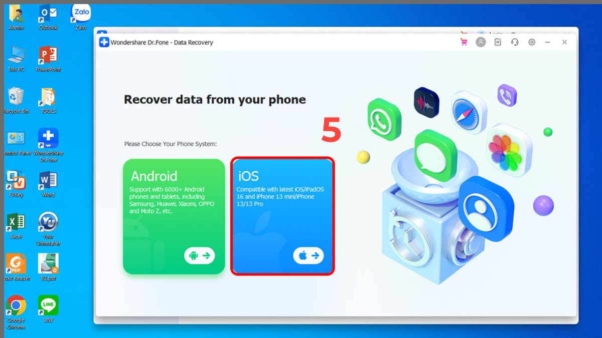 Chọn hệ điều hành iOS