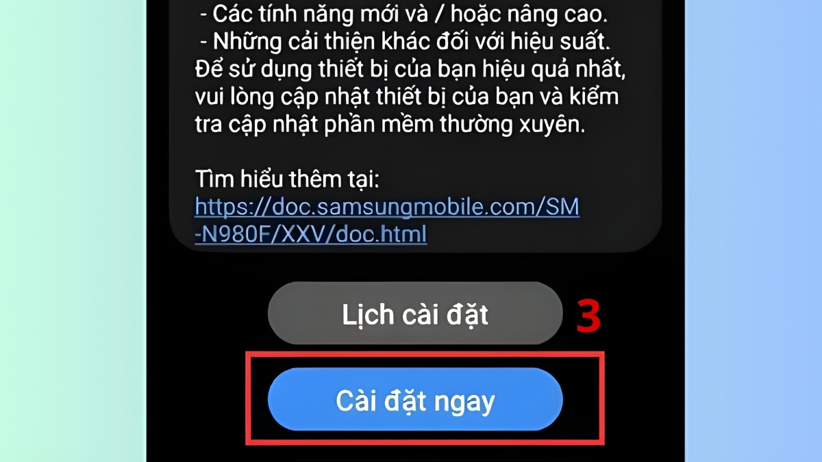 Chọn Cập nhật ngay