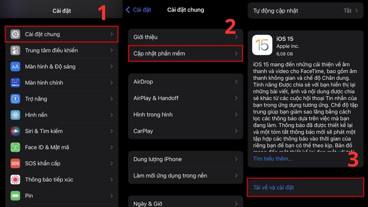 Tiến hành cập nhật hệ điều hành iOS mới nhất