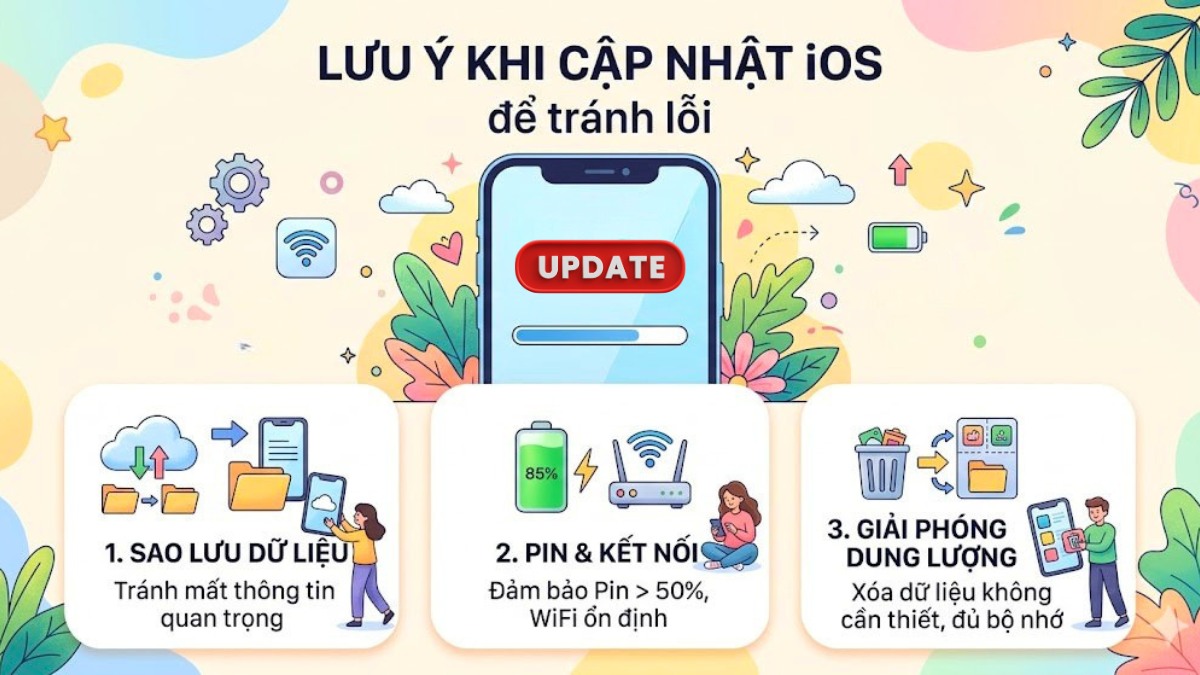 Lưu ý khi cập nhật iOS