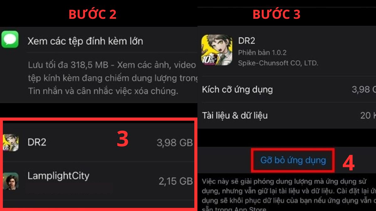 Gỡ bỏ các ứng dụng chiếm nhiều dung lượng nhưng ít sử dụng