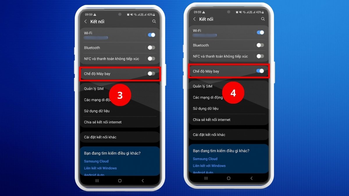 Tắt chế độ Máy bay