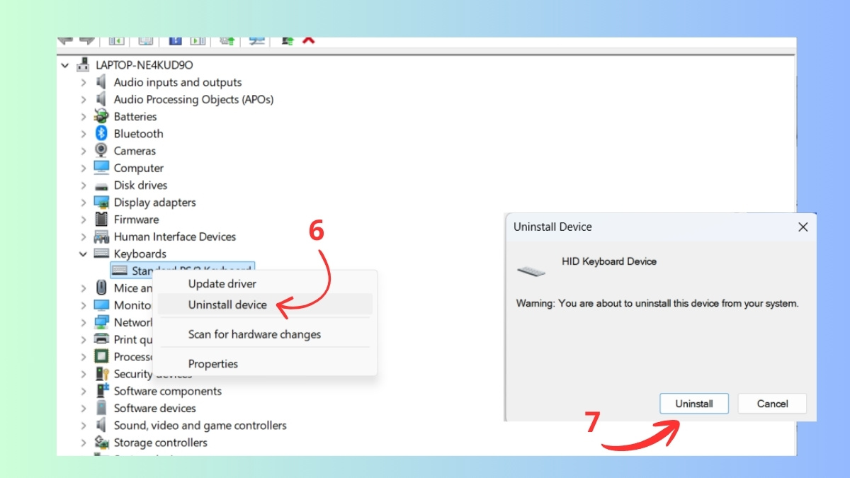 Gỡ và cài đặt lại driver