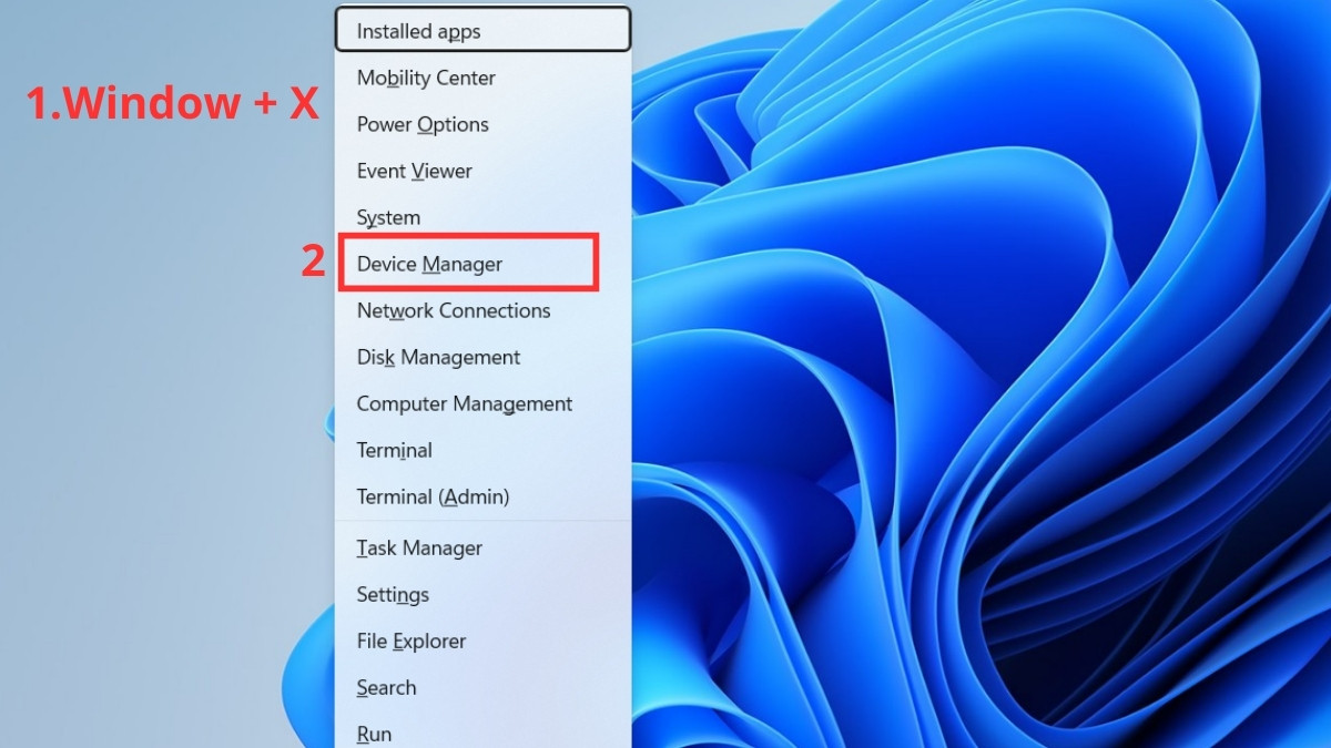 Truy cập Device Manager