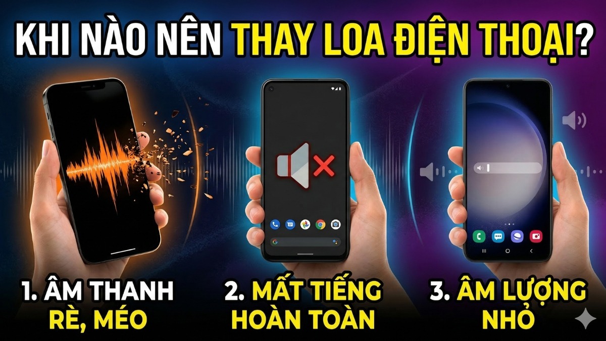 Dấu hiệu cho thấy loa điện thoại đã hư và cần được thay mới