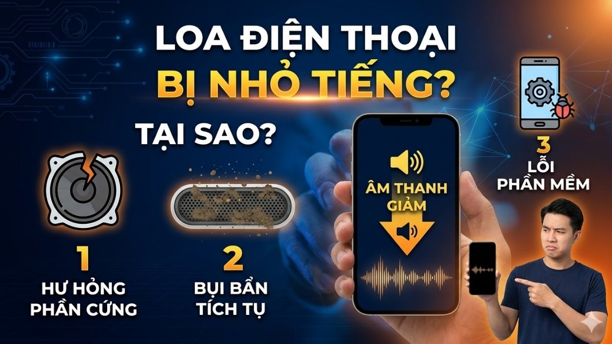 Nguyên nhân loa điện thoại bị nhỏ