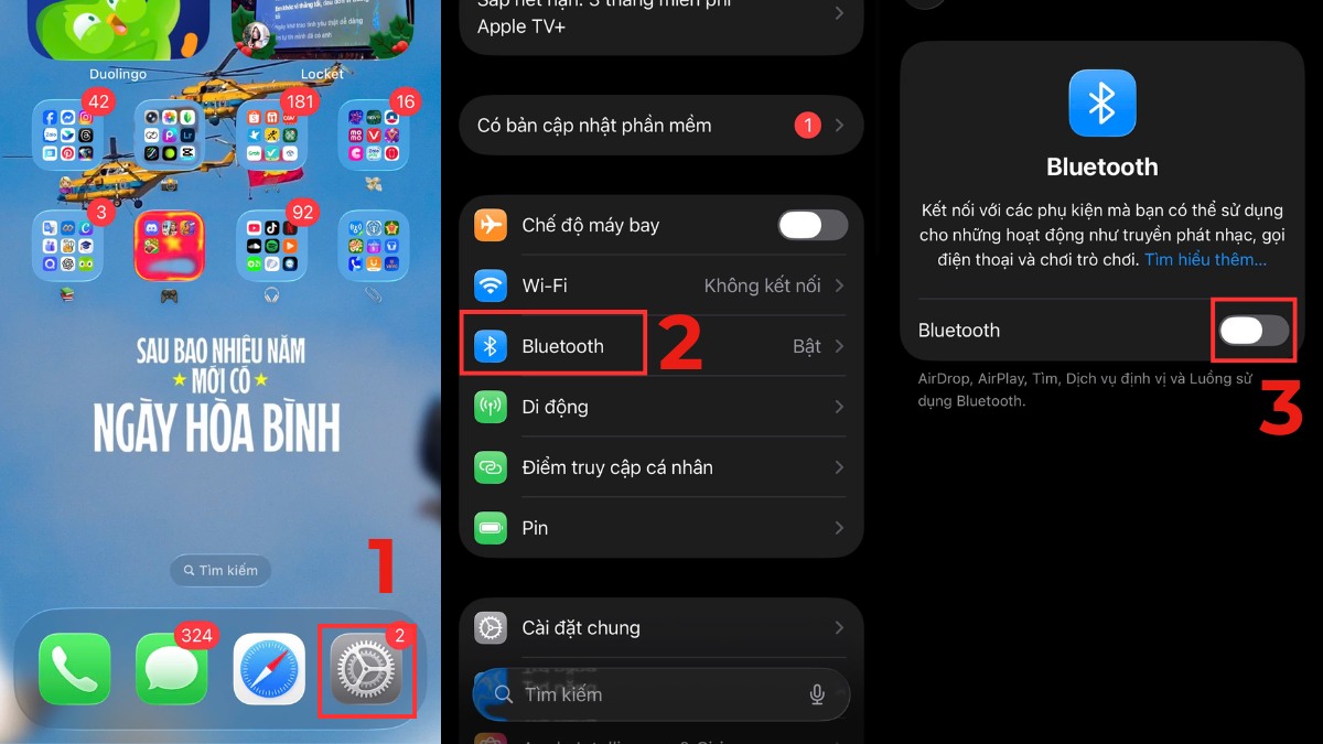 Thao tác kiểm tra loa bị rè bằng Bluetooth
