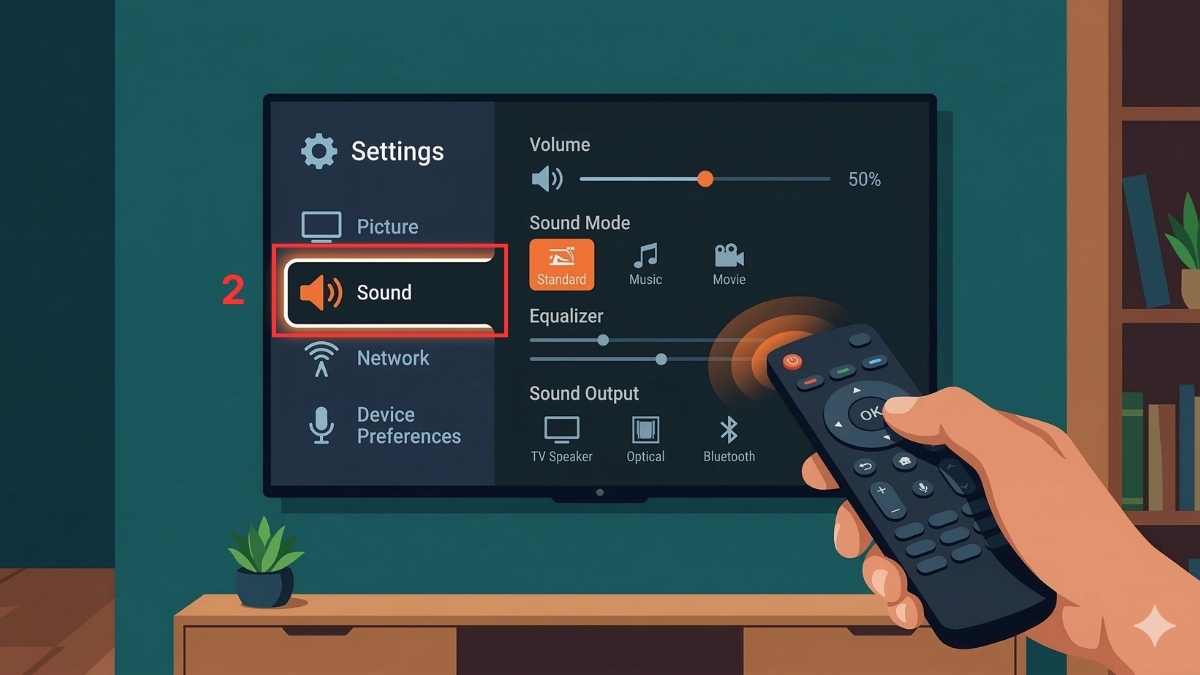 Chọn mục Âm thanh
