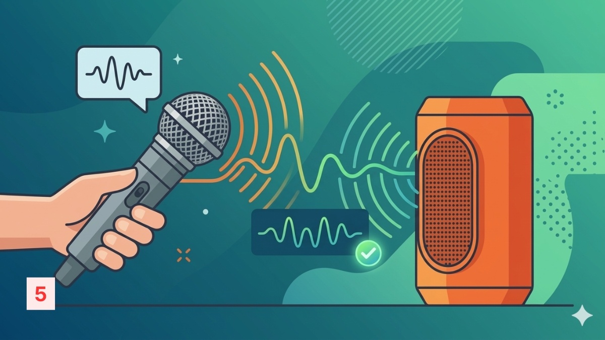 Thử cất giọng và kiểm tra âm thanh