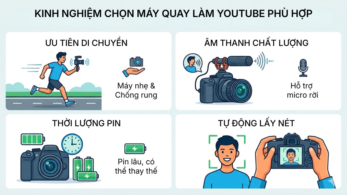 Kinh nghiệm chọn máy quay làm YouTube phù hợp