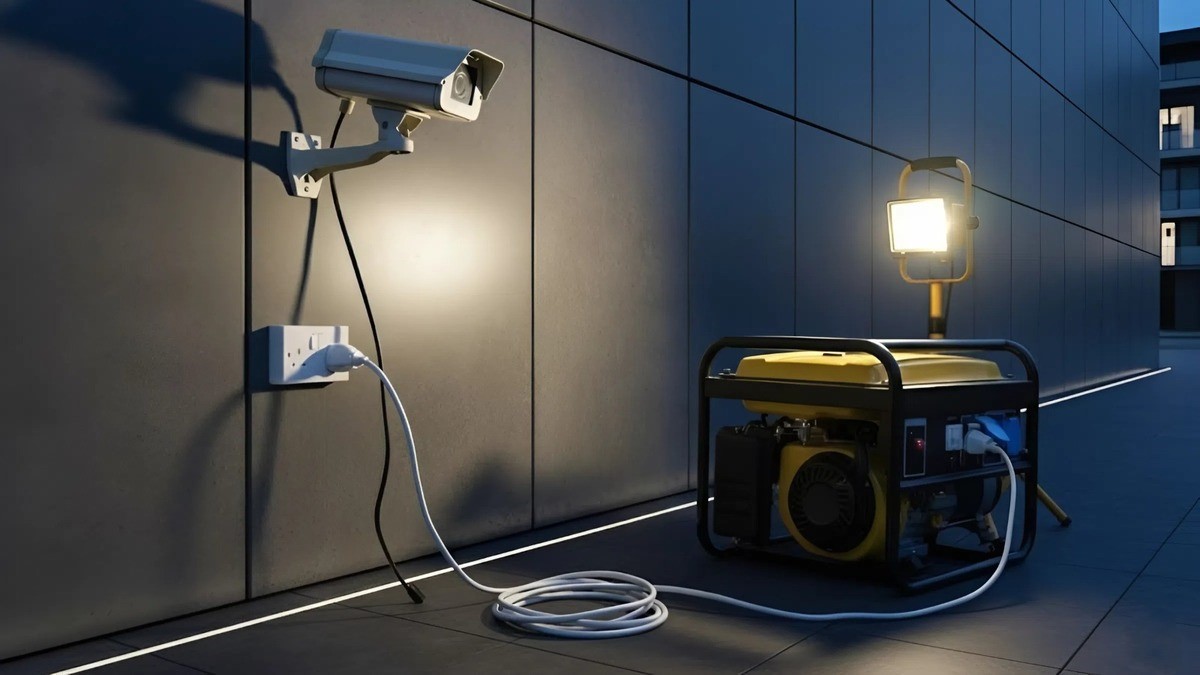 Sử dụng máy phát điện khi camera bị mất điện