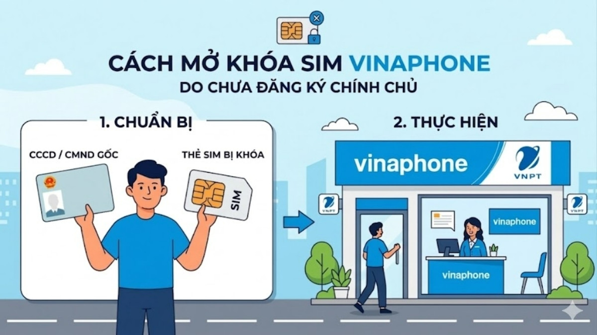 Cách mở khóa SIM Vinaphone do chưa đăng ký chính chủ