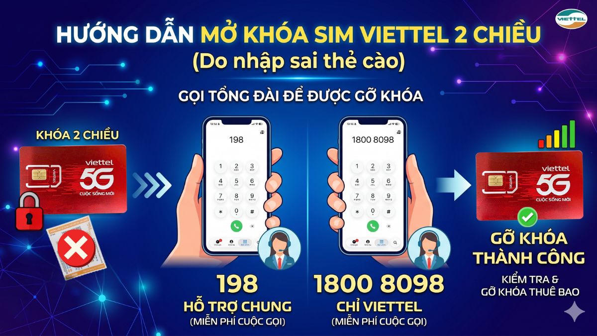 Nhờ tổng đài kiểm tra và gỡ khóa SIM