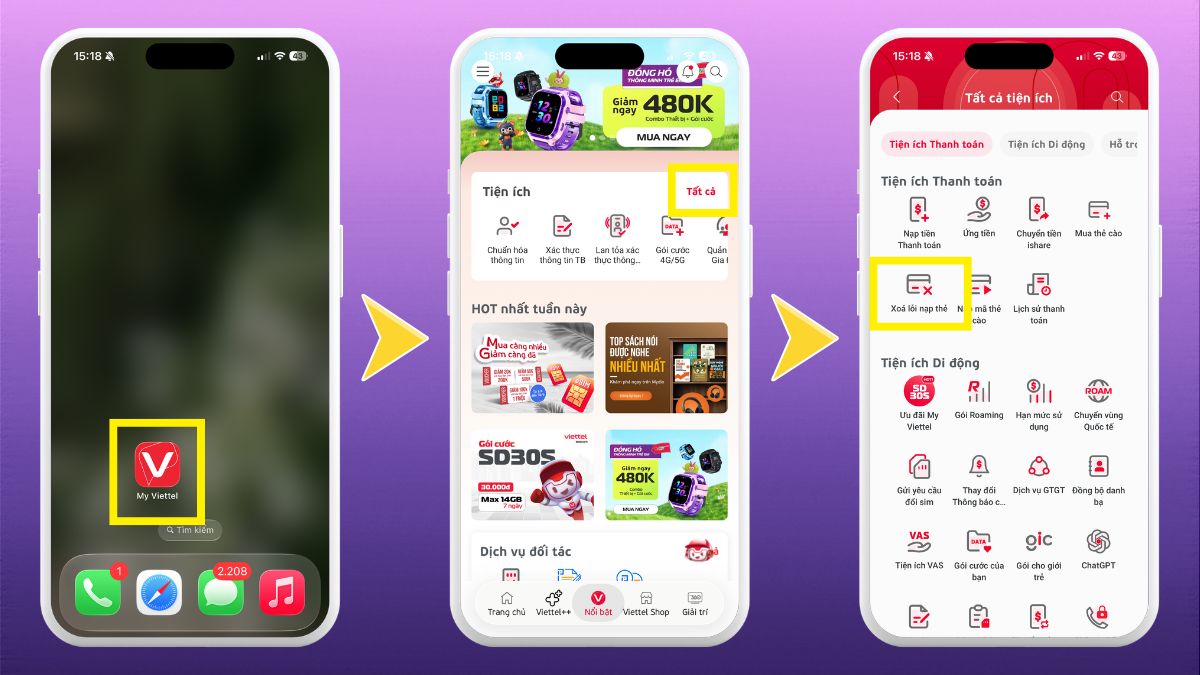Vào mục Tất cả trong app My Viettel