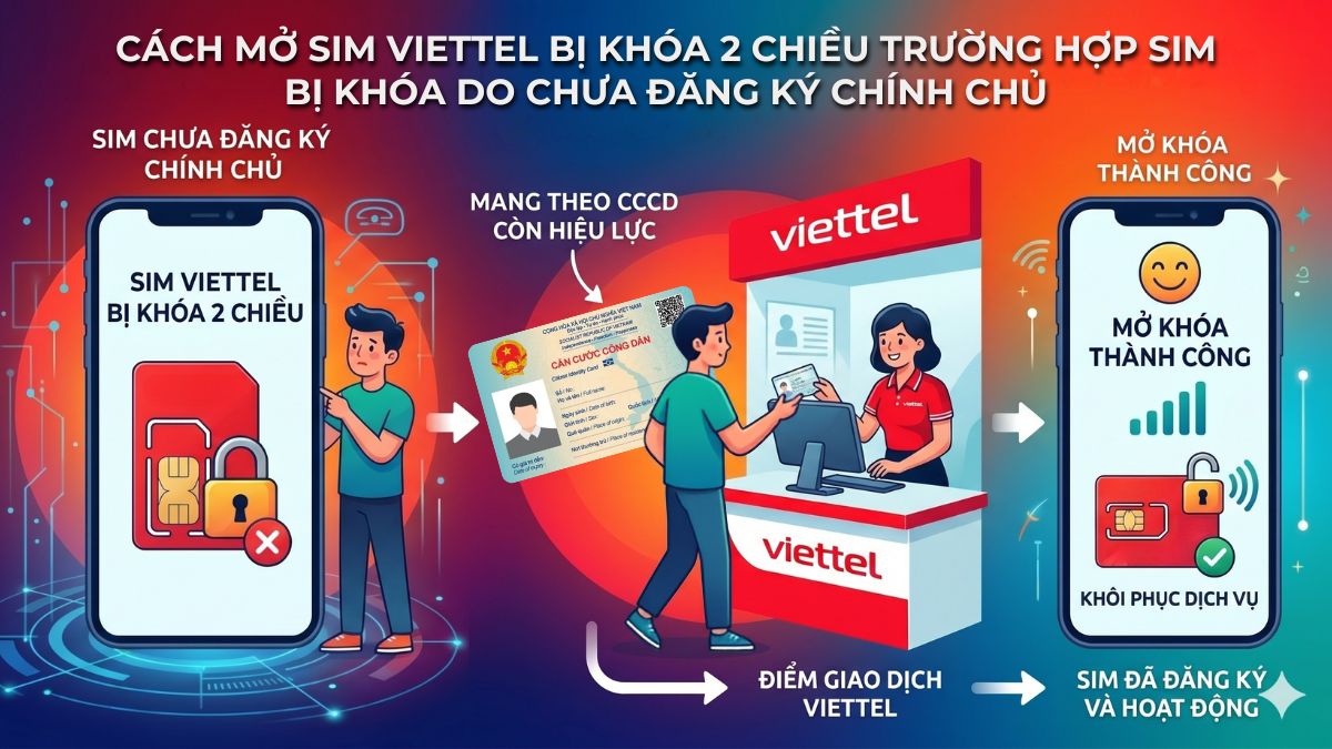 Cách mở SIM Viettel bị khóa 2 chiều