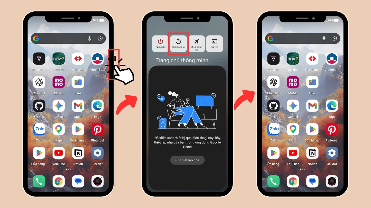 Khởi động lại trên Android