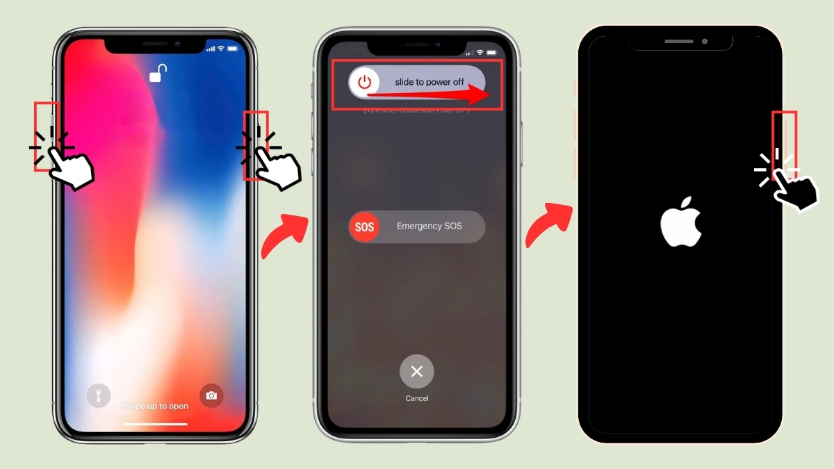 Khởi động lại điện thoại iPhone