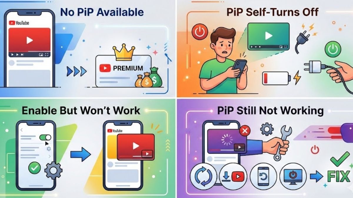 Lỗi cần tránh khi dùng PiP YouTube